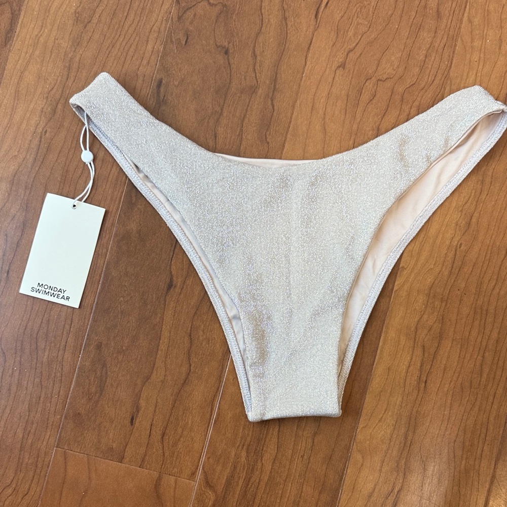 Monday Swimwear Byron Pearl Shimmer Bikini Bottoms